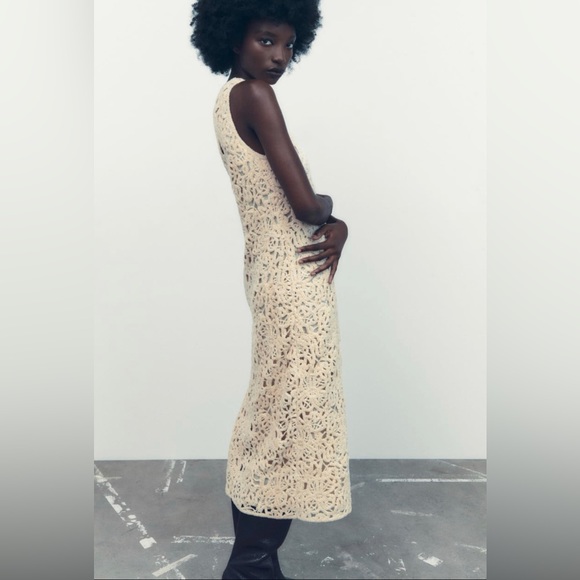 Zara Knit Midi Dress NWT - Picture 3 of 8